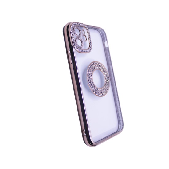 Soft Silicon Case with Diamond Design for Apple iPhone 11 Gold